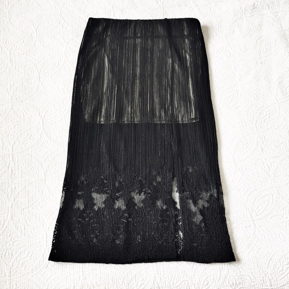 Sienna Sky Dresses & Skirts - Sienna Sky Sheer Skirt Black Lace Size M